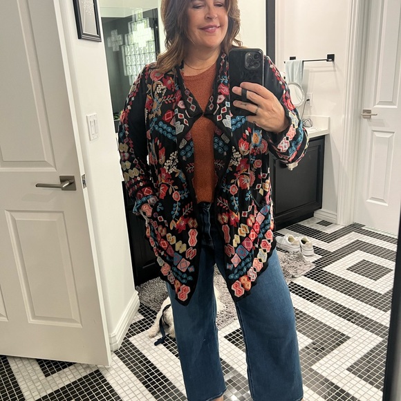 Johnny Was Short Wrap Embroidered Tencel NWOT - Picture 6 of 7